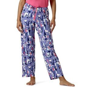 HUE Womens Modern Classic Pajama Pants Lavender Violet Size Large